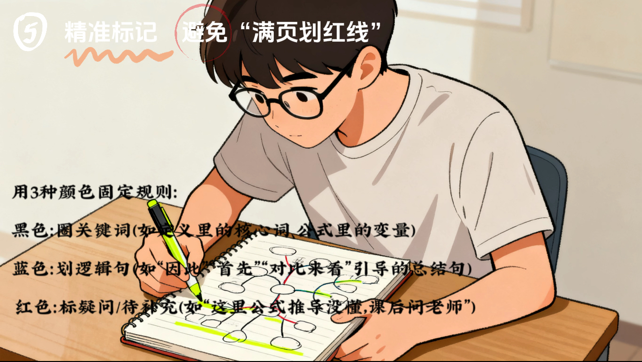 精准标记  避免“满页划红线”