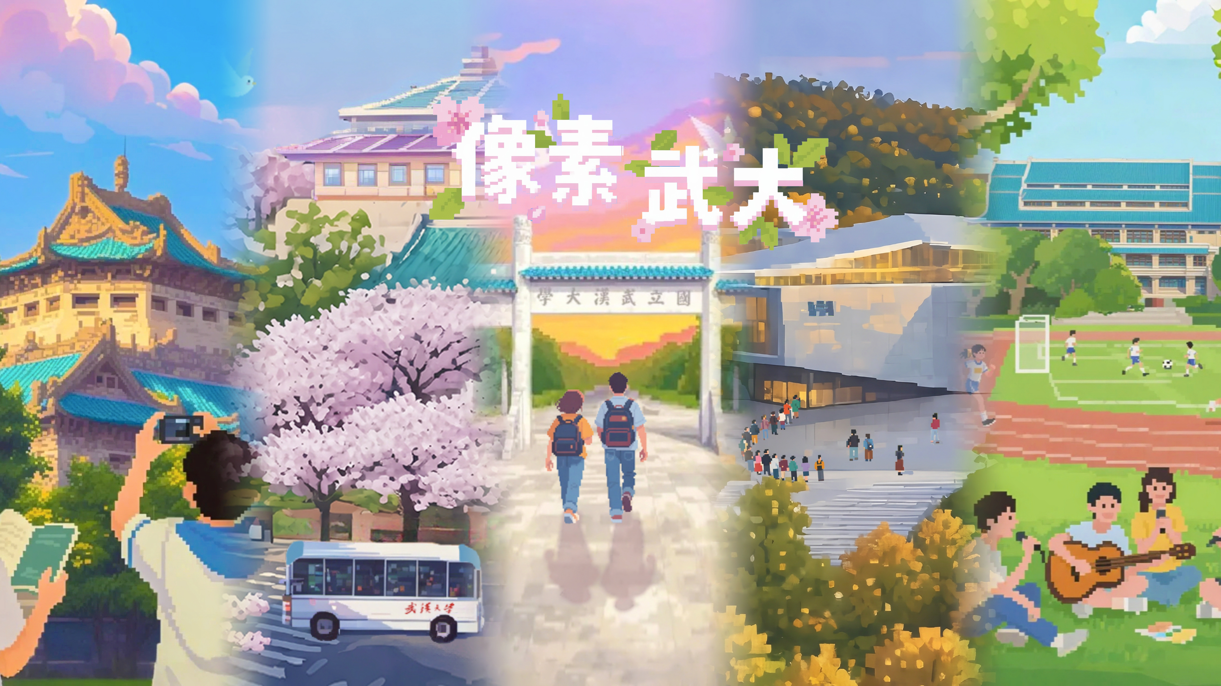 当武汉大学遇见像素世界